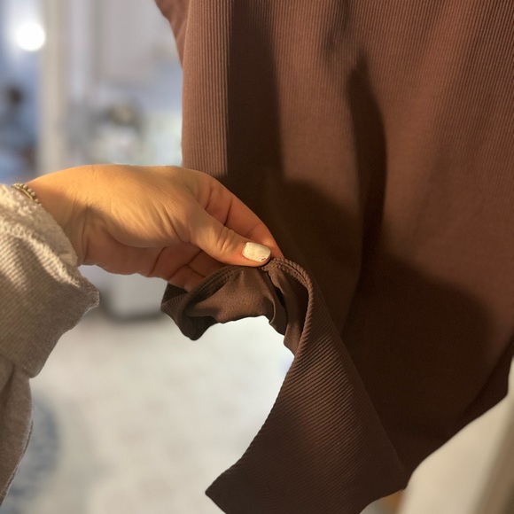 nuuds chocolate ribbed bodysuit - Picture 2 of 4